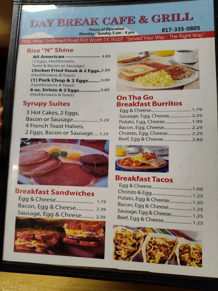 Daybreak Cafe & Grill Menu image 3